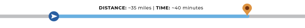 Distance: ~35 | Times: ~40 minutes